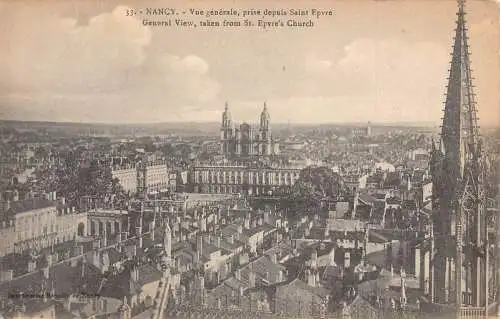 C069 Frankreich Nancy Gesamtansicht aufgenommen aus der Kirche St. Epvre alte Postkarte