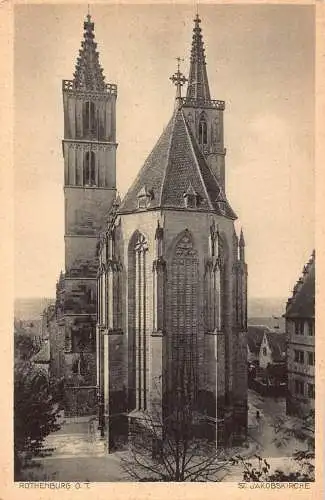 A136 Deutschland Rothenburg a T St Jakobskirche Kirche Vintage Postkarte