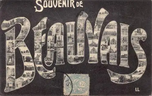 C069 Frankreich Souvenir de Beauvais 1905 Vintage Postkarte