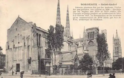 C070 Frankreich Bordeaux Eglise Saint-Andre Vintage Postkarte