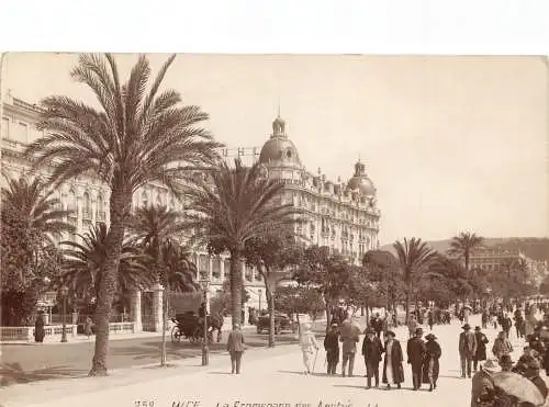 C070 Frankreich Schöne La Promenade des Anglais 1927 alte Postkarte