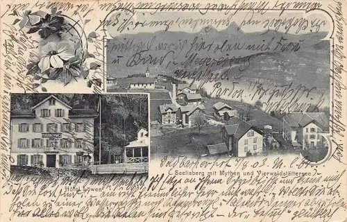 A134 Schweiz 1903 Hotel Löwen Seelisberg Mythen Vierwaldstätterse Postkarte