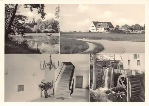 A132 Deutschland RPPC Europa am Grenzlandring Jugendherberge Wassermühle Treppe Teich Postkarte