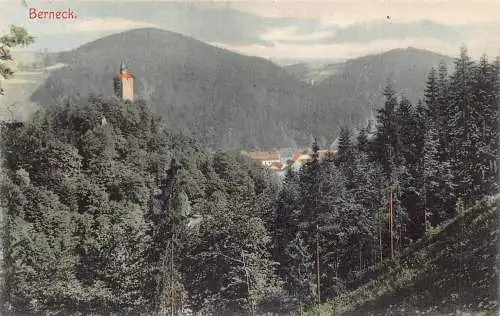 L208 Deutschland Berneck Wald Landschaft Vintage Postkarte