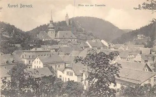 L208 Deutschland Kurort Berneck Blick von Eisenleite Vintage Postkarte