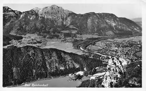 L156 Deutschland Bad Reichenhall Panorama, Berg Vintage Postkarte
