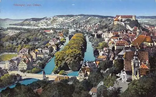 L210 Deutschland 1931 Tübingen von Osten Panoramablick Vintage Postkarte