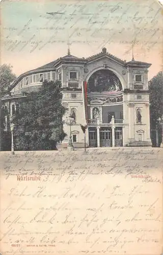L213 Deutschland 1905 Karlsruher Stadthalle Vintage Postkarte