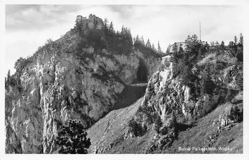 L210 Deutschland Ruine Falkenstein Allgäu Ruine RPPC Vintage Postkarte