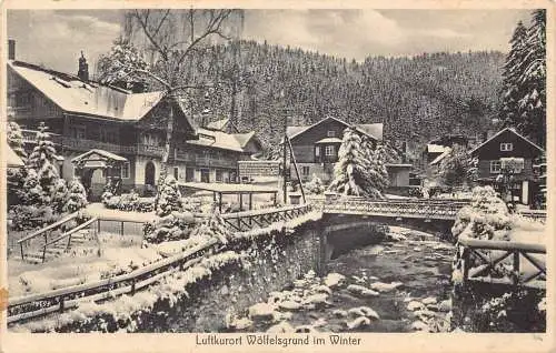 L210 Deutschland 1942 Luftkurort Woelfelsgrund im Winterschnee Vintage Postkarte