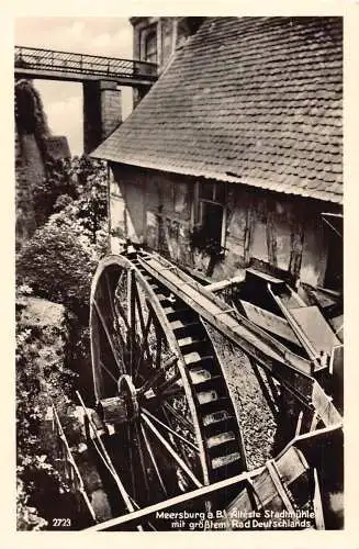 L212 Deutschland Meersburg a B Alteste Stadtmühle Groesstem Rad Vintage Postkarte