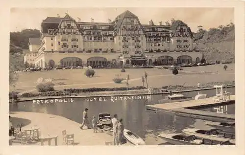 L248 Brasilien PETROPOLIS HOTEL QUITANDINHA Vintage Postkarte