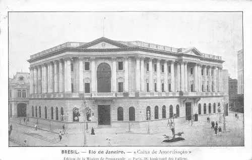 L248 Brasilien BRÉSIL. Rio de Janeiro. Caixa de Amortisação Vintage Postkarte