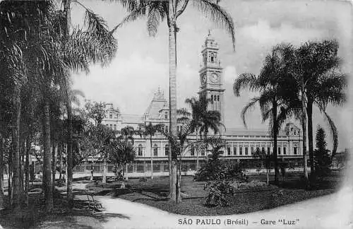 L248 Brasilien SÃO PAULO (Brésil) Gare Luz Vintage Postkarte