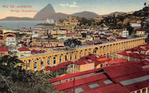 L248 Brasilien RIO DE JANEIRO Antigo Acqueducto Vintage Postkarte