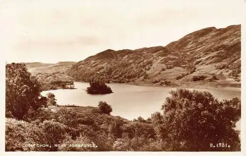 L231 England Loch Chon bei Aberfoyle RPPC Vintage Postkarte