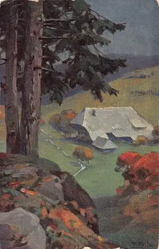 L218 Deutschland Pater Reiss Herbst im Schwarzwald Gemälde Vintage Postkarte