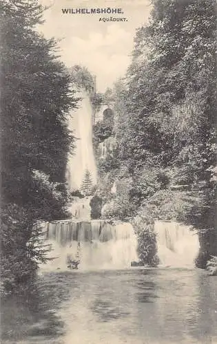 L219 Deutschland Wilhelmshöhe Aquaedukt Wasserfall Vintage Postkarte