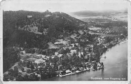 L210 Deutschland Bodman Luftaufnahme RPPC Vintage Postkarte