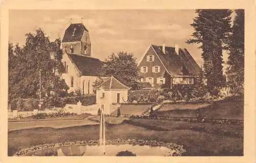 L211 Deutschland Bodman a Bodensee Blick vom Schloss auf die Kirche Vintage Postkarte