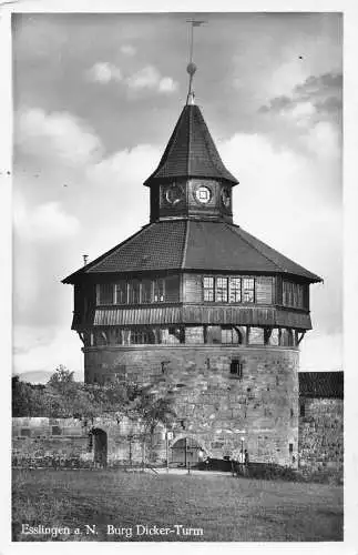 L212 Deutschland Esslingen a N Burg Dicker Turm Vintage Postkarte