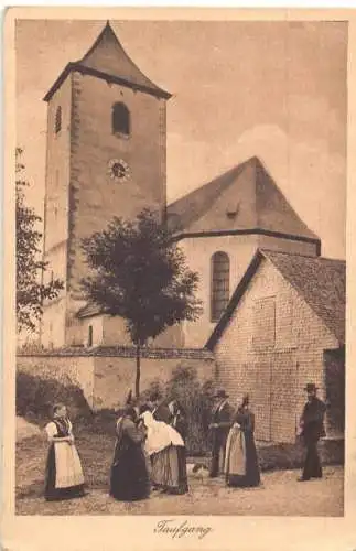 L212 Deutschland Taufgang Menschen in der Kirche Vintage Postkarte