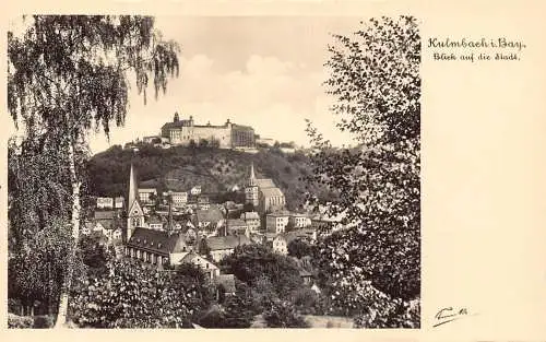 L211 Deutschland Kulmbach i Bay blick aud die stadt alte Postkarte