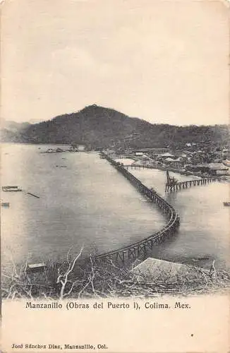 A811 Mexiko Manzanillo Obras del Puerto I Colima Eisenbahn Postkarte
