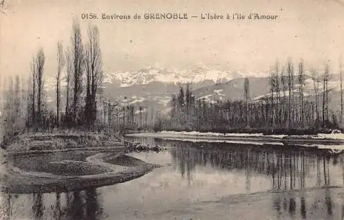 A826 Frankreich Environs de Grenoble L'Isere a I'lle d'Amour Vintage Postkarte