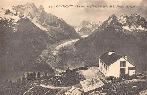 A826 Frankreich Chamonix Mer de Glace vue prise de Flegere Vintage Postkarte
