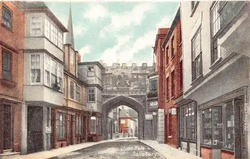 A023 England Close Gate Salisbury Vintage Postkarte