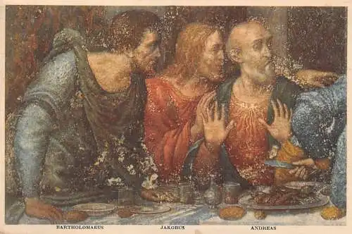 A018 Italien Mailand Letztes Abendmahl - Leonardo Da Vinci Detail Jakobus Andreas Postkarte