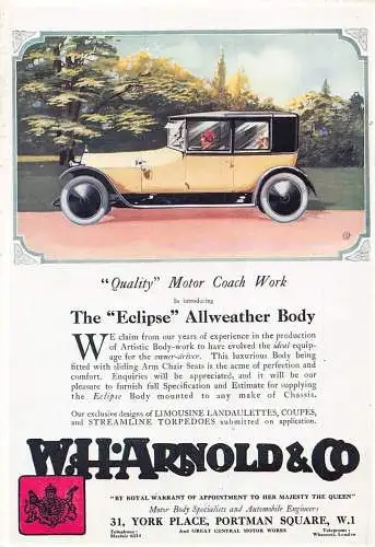 L286 Autos Automobile WH Arnold&Co Motor Coach Werbung Reproduktion Postkarte