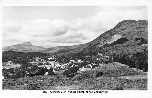 L231 Schottland Ben Lomond und Creag Mhor aus Aberfoyle RPPC Vintage Postkarte