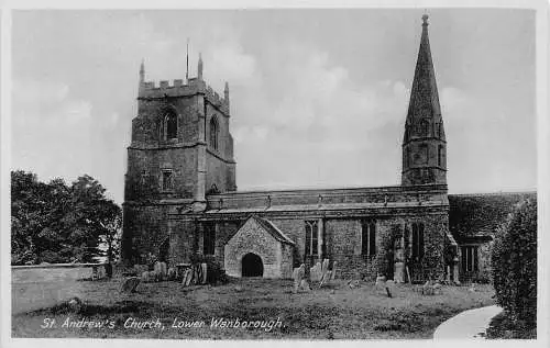 L231 England St Andrew's Chruch Lower Wanborough Cemetery Vintage Postkarte.