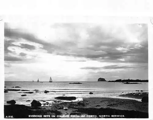 L232 Schottland 1968 Abendsets in Firth of fort North Berwick Postkarte