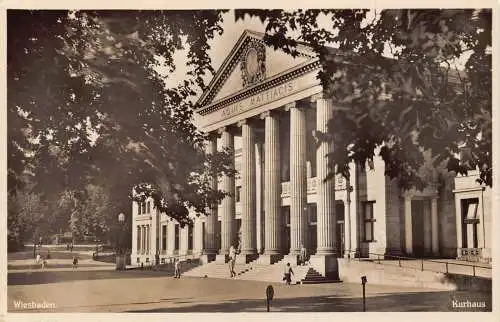 Deutschland Wiesbaden Kurhaus RPPC Vintage Postkarte