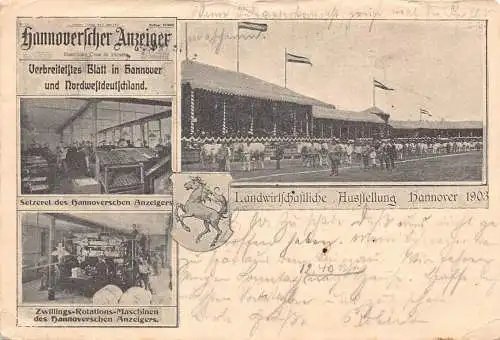 Deutschland Hannover 1903 Ausstellung alte Postkarte