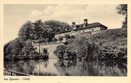 Deutschland Bad Pyrmont Schloss Schloss Vintage Postkarte