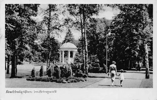 Deutschland 1941 Bad Salzuflen Park Pavillon Vintage Postkarte
