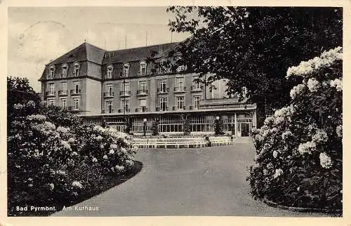 Deutschland 1935 Bad Pyrmont Kurhaus Vintage Postkarte