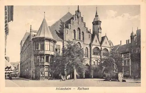 Deutschland Hildesheim Rathaus Rathaus Vintage Postkarte