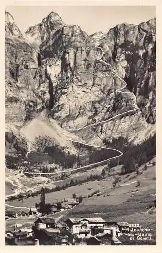 A190 Schweiz Loueche les Bains et Gemmi Vintage Postkarte