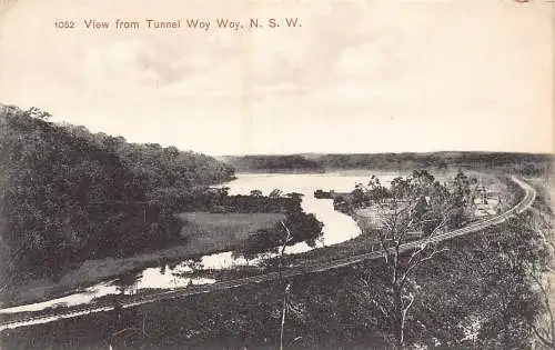 A024 Australien Blick vom Tunnel Woy Woy NSW Vintage Postkarte