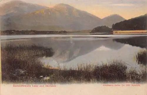 A023 England Bassenthwaite Lake and Skiddaw Vintage Postkarte