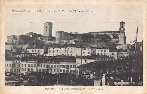A827 Frankreich Cannes Schloss Schloss Manufacture de Fayence D'Art Adv Postkarte
