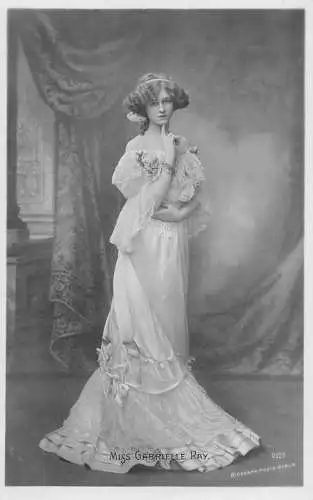 A829 Edwardian British Actress Gabrielle Ray 1905 RPPC Postkarte Postkarte
