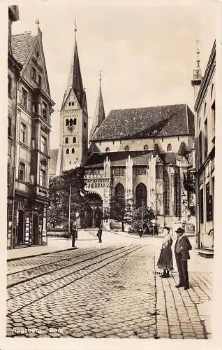 L123 Deutschland Augsburger Domkirche RPPC Vintage Postkarte