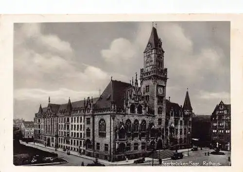 L119 Deutschland 1942 Saarbuecken Saar Rathaus Rathaus RPPC Vintage Postkarte