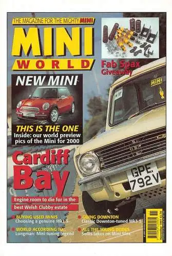 L286 Autos Automobile 1991 Mini World Mini Cooper Cardiff Bay Fab Spax Postkarte